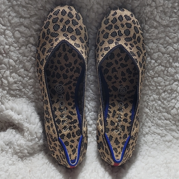 Rothy's Tan and Black Leopard Flats - Picture 3 of 5